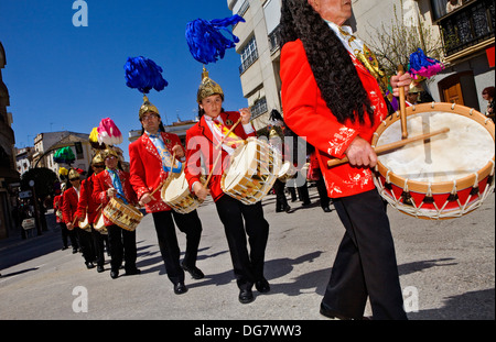 Judios Colinegros (schwarz-angebundene Juden). Prozession der Karwoche. Baena. Provinz Córdoba. Spanien Stockfoto