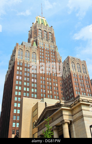 Baltimore, Maryland in den Vereinigten Staaten. Berühmten Art-Deco-Gebäude Bank of Amerika stammt aus dem Jahr 1924. Stockfoto