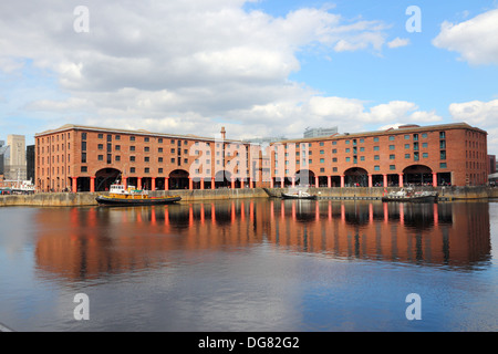 Liverpool - Stadt in der Grafschaft Merseyside des North West England (UK). Albert Dock, Teil des UNESCO-Weltkulturerbe. Stockfoto