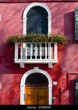 Farbigen ausgekleidet Häuser in Burano, Venedig, Italien Stockfoto