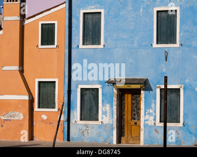 Farbigen ausgekleidet Häuser in Burano, Venedig, Italien Stockfoto