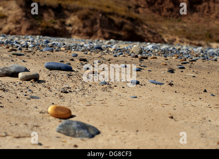 Tiefwinkelaufnahme von Easington Beach, Holderness Coast, East Yorkshire, England, Großbritannien Stockfoto