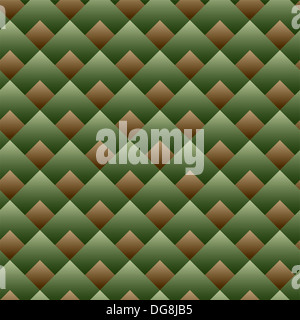 Quadratische Musterdesign Green Set Stockfoto