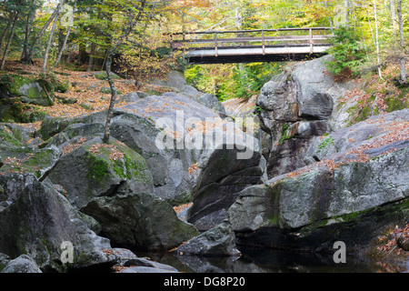 Geformten Felsen Naturgebiet in Groton, New Hampshire, USA Stockfoto