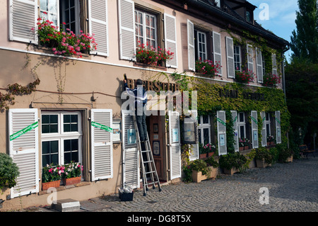 Elk213-1129 Frankreich, Elsass, Straßburg, La Petite France, Fachwerkhaus Stockfoto
