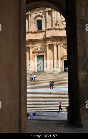 Kathedrale von San Nicolò di Mira, Noto, Sizilien, Italien. Stockfoto