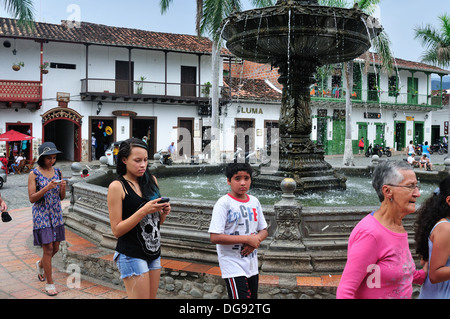 Parque Simon Bolivar in SANTA FE de ANTIOQUIA - Kolumbien Stockfoto