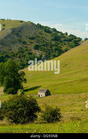 Zeigen Sie in der Nähe von Dovedale, Derbyshire, England an Stockfoto