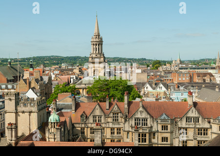 Skyline von Oxford von Str. Marys Turm, Oxford, Oxfordshire, England Stockfoto