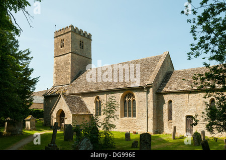 Kirche St. Jame, Coln St. Dennis, Gloucestershire, England Stockfoto