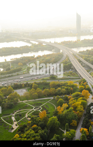 Milleniumstower, Österreich, Wien, Wien, 22. Bezirk, Donaucity Stockfoto