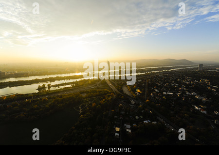 Milleniumstower, Österreich, Wien, Wien, 22. Bezirk, Donaucity Stockfoto