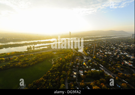 Milleniumstower, Österreich, Wien, Wien, 22. Bezirk, Donaucity Stockfoto