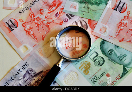 Singapur-Dollar-Noten Stockfoto