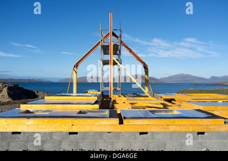 Ein neues Build-Haus am Strand von Scarista Isle of Harris Schottland UK Stockfoto