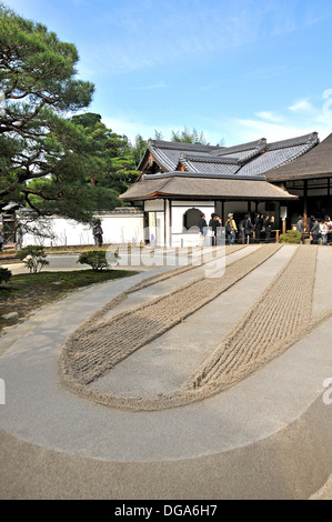 Zen-Garten in Ginkaku-Ji-Tempel in Kyoto Stockfoto