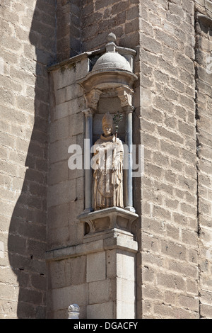 Skulptur an der Primas-Kathedrale der Heiligen Maria von Toledo, Spanien Stockfoto