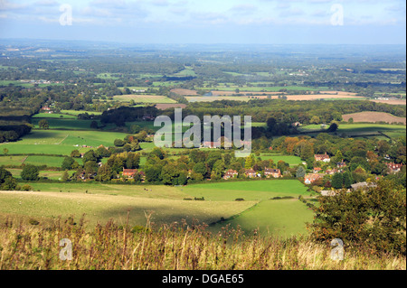 Blick entlang der South Downs Way in Ditchling Leuchtfeuer in der Nähe von Brighton, Sussex UK Stockfoto