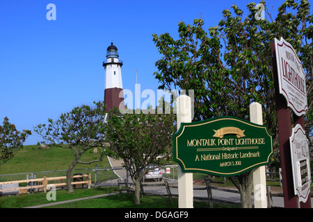 Historischen Montauk Point Lighthouse Long Island NewYork Stockfoto