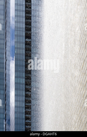 Nahaufnahme Detail der Crown Fountain im Millennium Park, Chicago Stockfoto