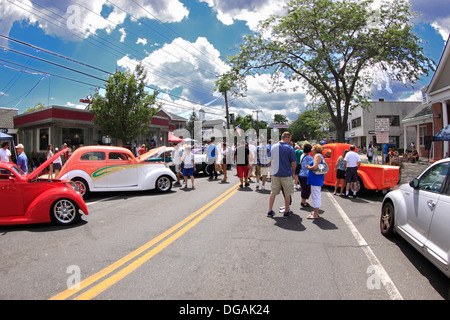 Oldtimer auf dem Display an Straßenfest Sayville Long Island New York Stockfoto