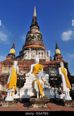 Wat Yai Chai Mongkons in der Provinz Ayutthaya, Thailand Stockfoto