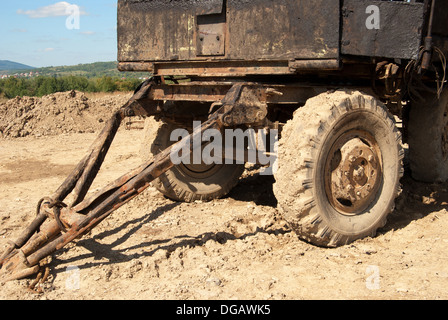 alten Wohnwagen hautnah Stockfoto