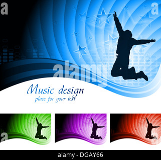 Vektor-Illustration der abstrakten Musik Design. EPS-10 Stockfoto