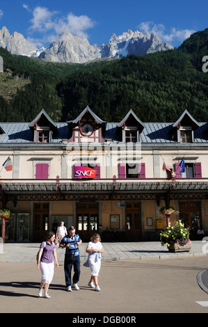 Chamonix-Mont Blanc Bahnhof, Frankreich Stockfoto