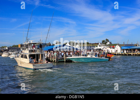 Greenport Hafen Long Island NewYork Stockfoto