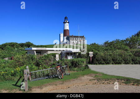 Der historische Leuchtturm von Montauk am östlichen Ende von Long Island New York Stockfoto