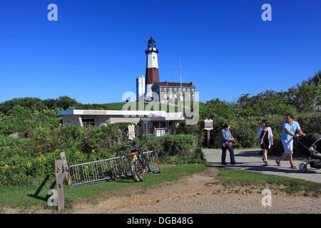 Der historische Leuchtturm von Montauk am östlichen Ende von Long Island New York Stockfoto