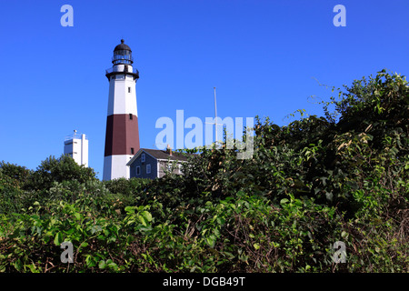 Der historische Leuchtturm von Montauk am östlichen Ende von Long Island New York Stockfoto