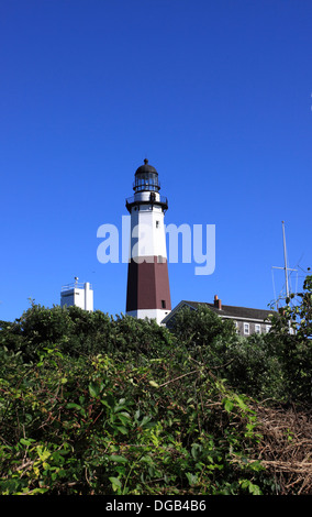 Der historische Leuchtturm von Montauk am östlichen Ende von Long Island New York Stockfoto