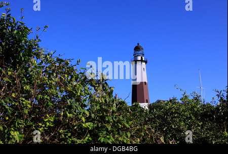 Der historische Leuchtturm von Montauk am östlichen Ende von Long Island New York Stockfoto
