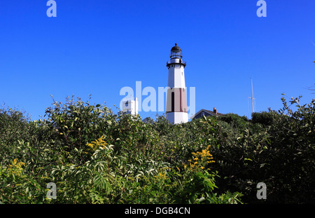 Der historische Leuchtturm von Montauk am östlichen Ende von Long Island New York Stockfoto