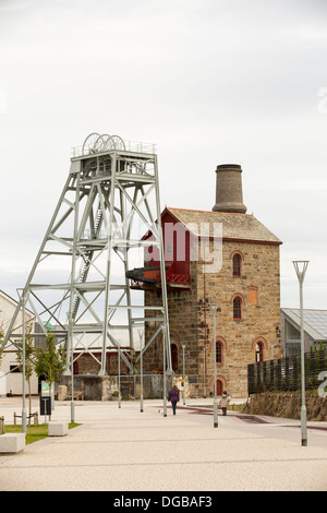 Kernland, ein Bergbau-Erbe-Park, der zum Teil Cornwalls Bergbau Erbe, Redruth, UK Erhaltung ist. Stockfoto