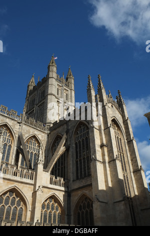 Die Abbey Church of Saint Peter and Saint Paul, Bath, Bath Abbey, umgangsprachlich ist eine anglikanische Kirche in Somerset, En Stockfoto