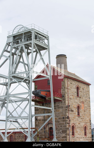 Kernland, ein Bergbau-Erbe-Park, der zum Teil Cornwalls Bergbau Erbe, Redruth, UK Erhaltung ist. Stockfoto