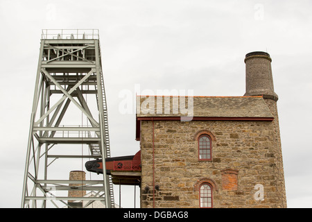 Kernland, ein Bergbau-Erbe-Park, der zum Teil Cornwalls Bergbau Erbe, Redruth, UK Erhaltung ist. Stockfoto