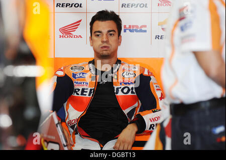 Phillip Island, Australien. 18. Oktober 2013. Dani Pedrosa (Repsol Honda Team) in den freien Trainingssitzungen von Phillip Island Circuit Credit: Action Plus Sport Bilder/Alamy Live News Stockfoto