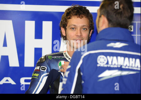 Phillip Island, Australien. 18. Oktober 2013. Valentino Rossi (Yamaha Factory Racing) in den freien Trainingssitzungen von Phillip Island Circuit Credit: Action Plus Sport Bilder/Alamy Live News Stockfoto