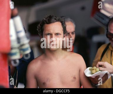 Niki Lauda, österreichischer Rennfahrer, Formel 1 World Championship 3 Mal im Jahr 1975, 1977 & 1984 gewonnen hat. Fotografiert im Jahr 1976. Stockfoto