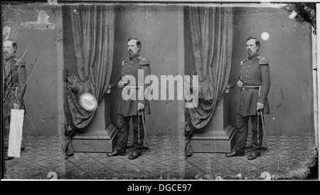 General Irvin McDowell war während des Amerikanischen Bürgerkriegs ein prominenter Offizier der Union Army. Er ist bekannt für sein Kommando bei der ersten Schlacht am Bull Run und seine Rolle in den frühen Phasen des Krieges. Stockfoto