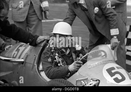 Stirling Moss in seinem preisgekrönten 500cc F3 Kieft, Goodwood, England 1951. Stockfoto