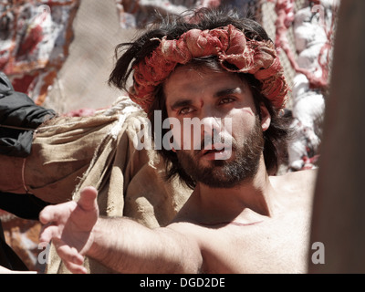 Eine christliche Darstellung sieht man auf der spanischen Insel Mallorca. Stockfoto