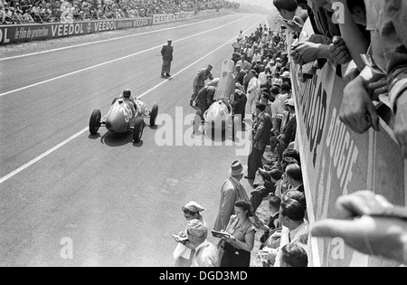 Gordinis in der Gruben im Grand Prix von Frankreich, Reims, Frankreich 1951. Stockfoto