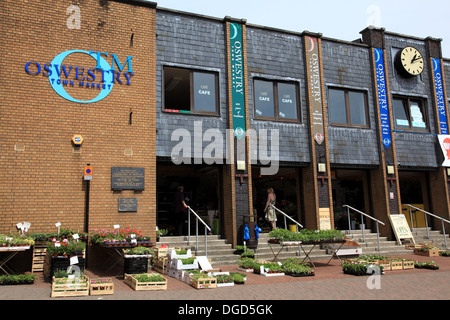 Powis Hall, Oswestry Town Market an Bailey Spitze in Oswestry, Shropshire Stockfoto