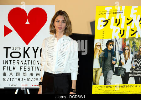 Tokio, Japan. 18. Oktober 2013. Regie Sofia Coppola besucht die Talkshow des Films "The Bling Ring" am 26. Tokyo International Film Festival 2013 in Roppongi Hills Arena, Tokio, Japan, 18. Oktober 2013. Bildnachweis: Rodrigo Reyes Marin/AFLO/Alamy Live-Nachrichten Stockfoto