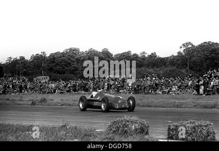 Ein Alfa Romeo 158 Alfetta konkurrieren bei der International Trophy in Silverstone, England 1950. Stockfoto